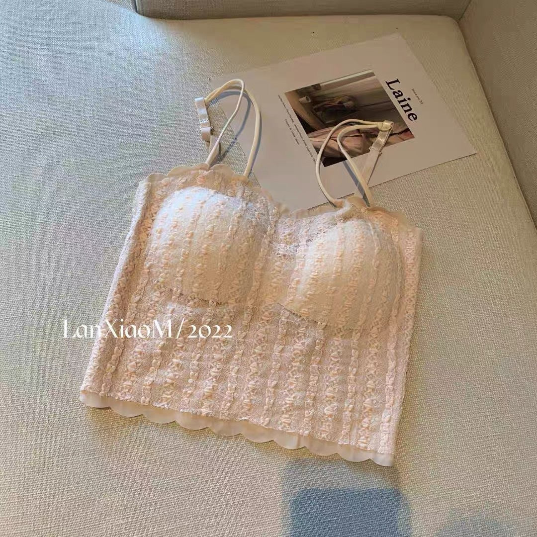 Women's Backless Tube Top Bandeau Strap Chest Tanks Camis