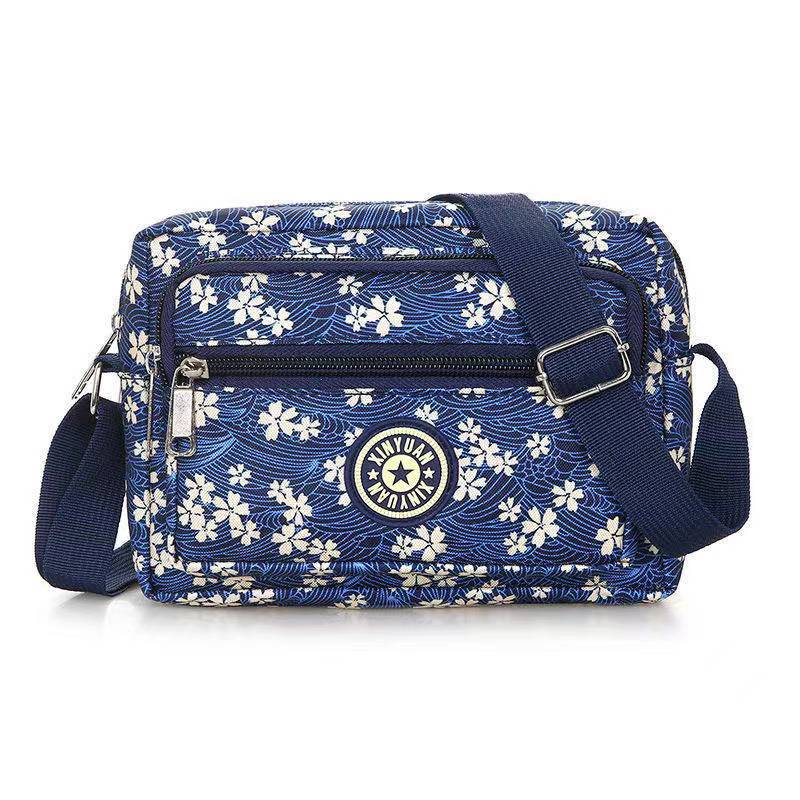 Women's Mother Nylon Cloth Flower Canvas Stall Bags