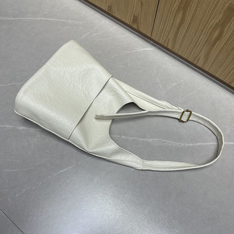 Women's Underarm Retro Textured Large Capacity Soft Shoulder Bags