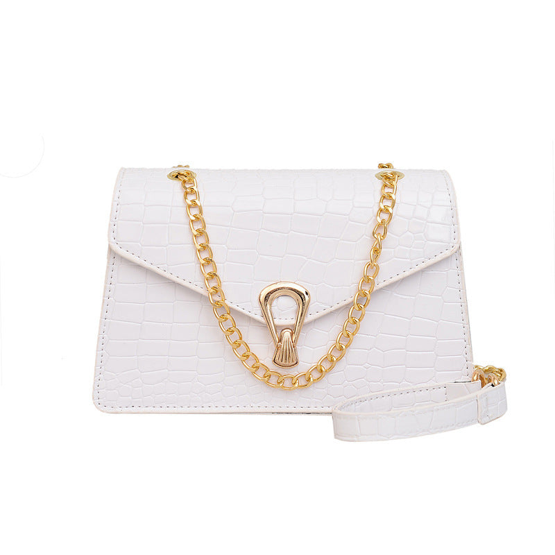 Women's Red Crocodile Pattern Chain Springtide Flow Crossbody Bags