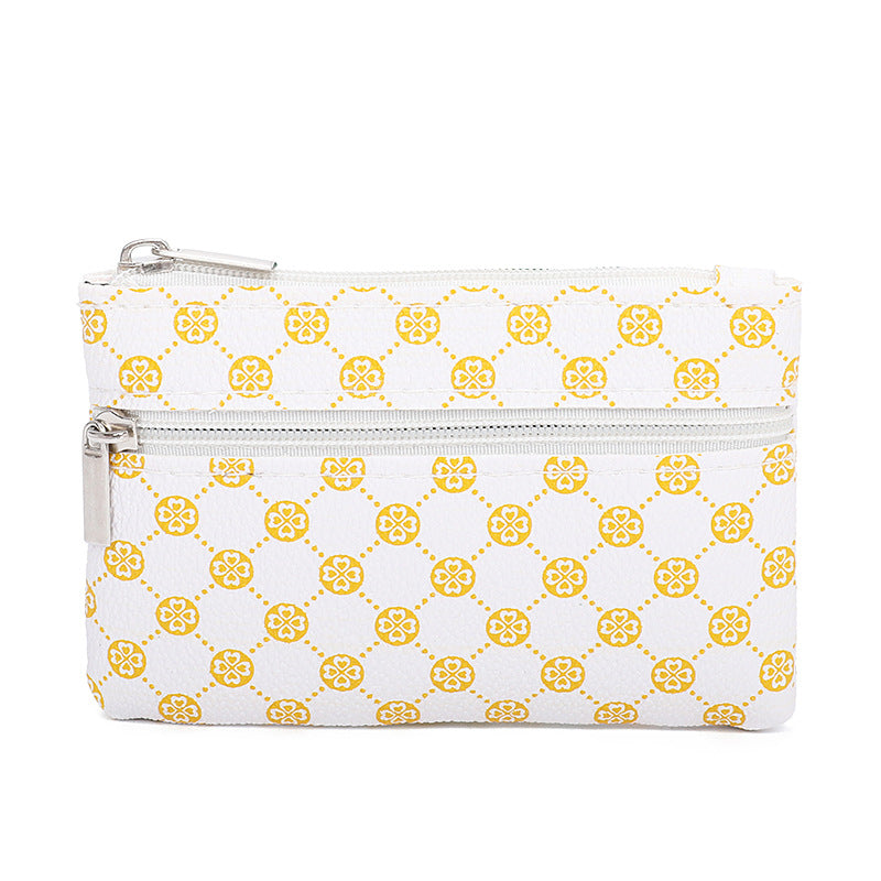 Attractive Women's Presbyopic Mini Double Zipper Coin Purses