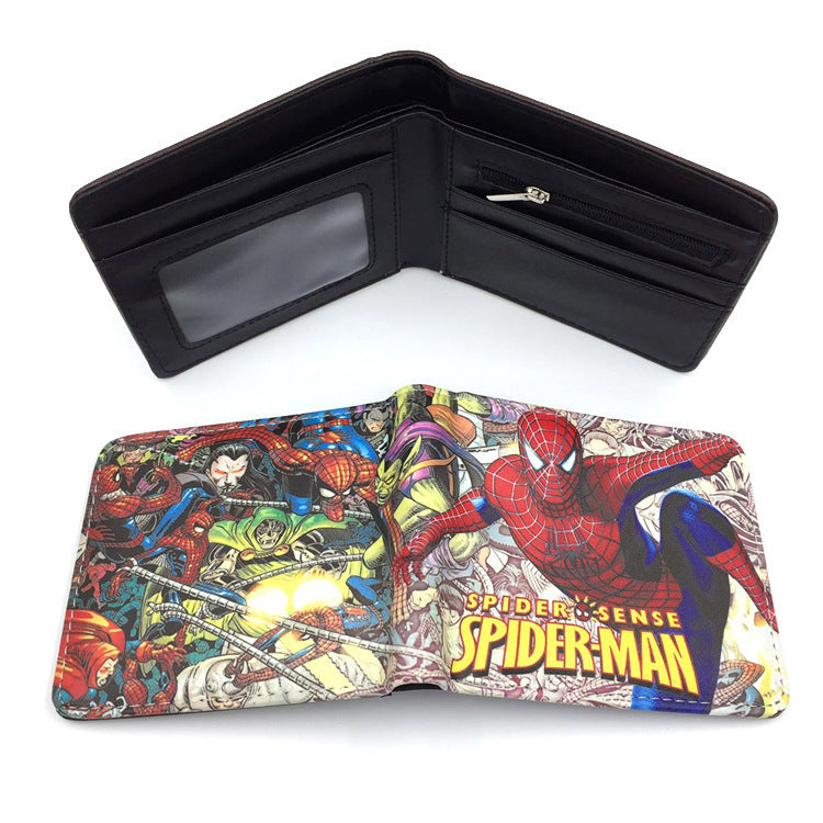 Men's Heros Short Black Spider Green Less Ladies Wallets