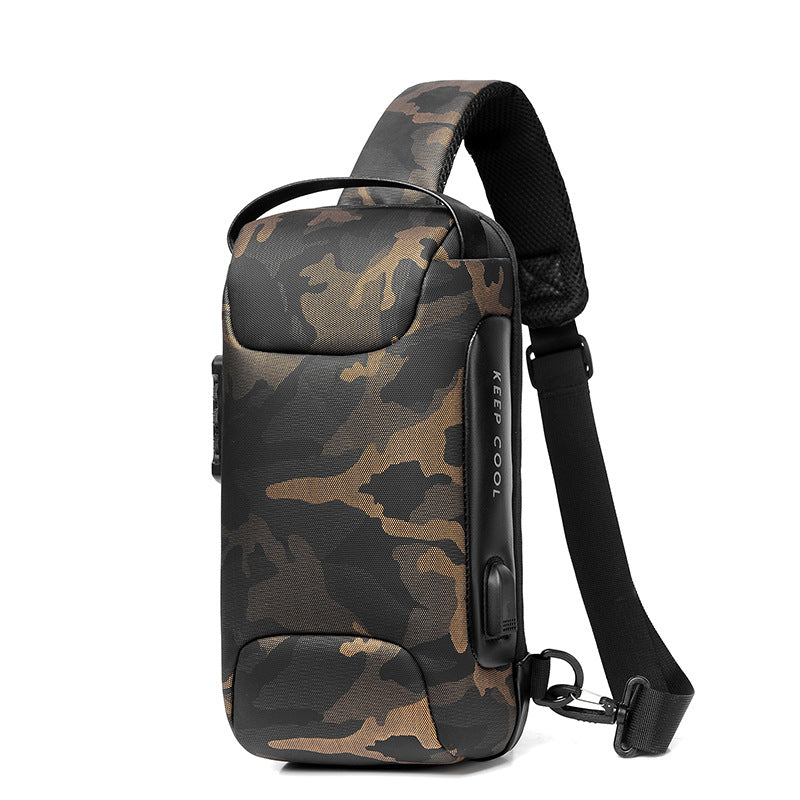 Men's Motorcycle Oxford Cloth Carbon Fiber Men's Chest Bags