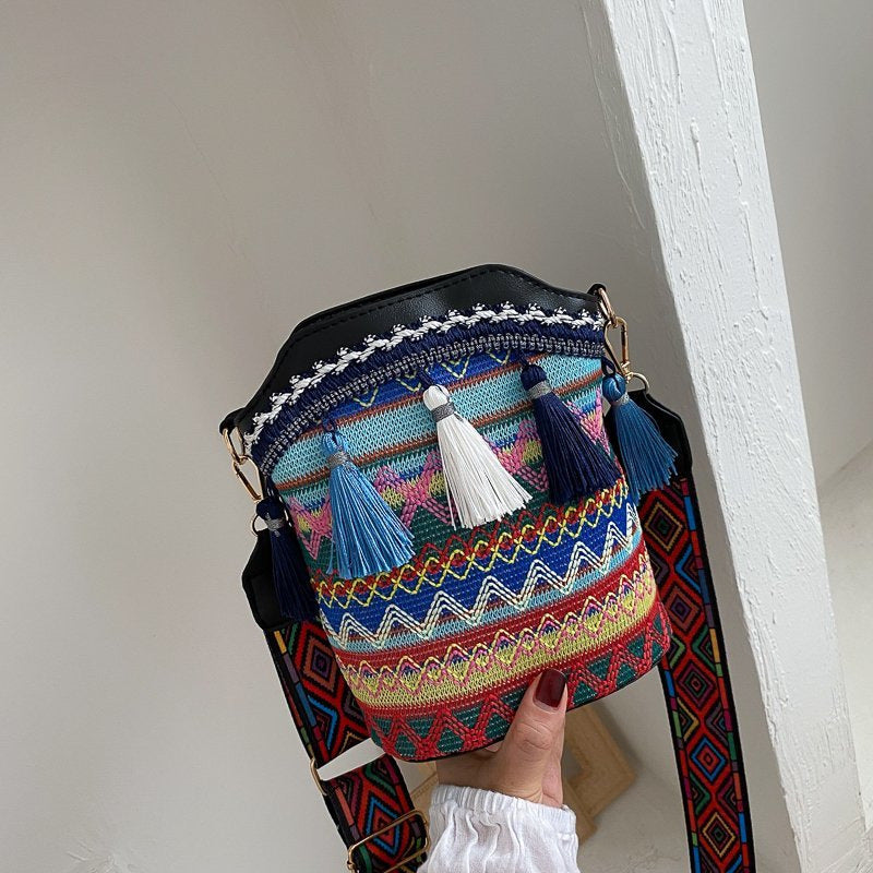 Women's Fashion Korean Ethnic Style Embroidered Shoulder Bags