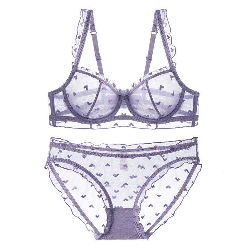 Women's Underwear Pure Summer Thin Big Chest Small Breast Bras
