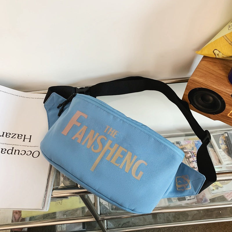 New Trendy Laser Printed Simple Unisex Men's Chest Bags
