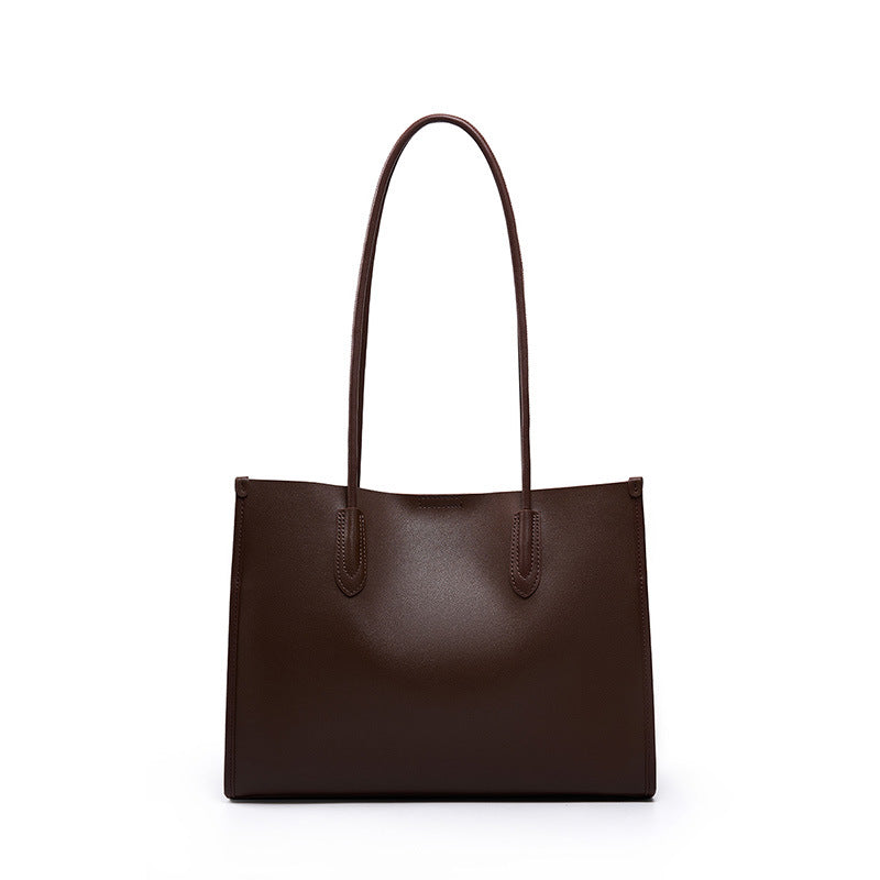 Women's Genuine Leather Niche Soft Versatile High-grade Large Handbags