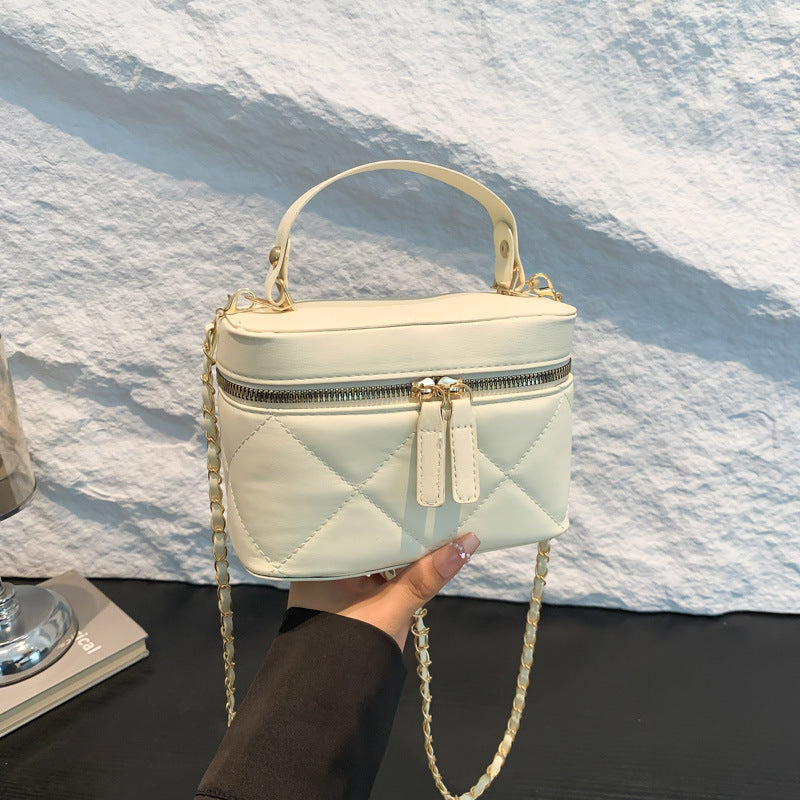 Women's Portable Summer Fashion Rhombus Chain High-grade Small Square Bags