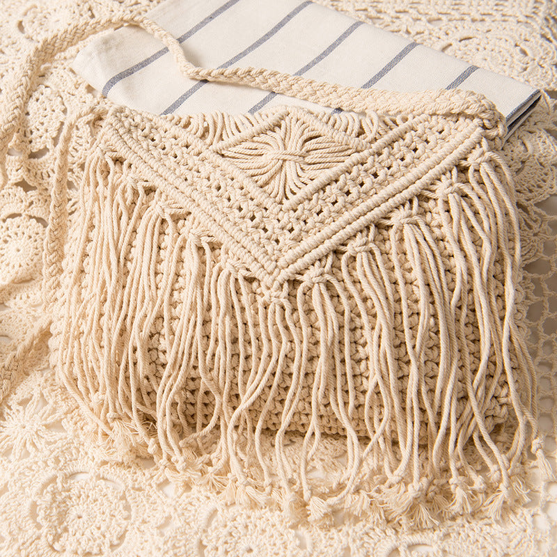 Tassel Straw Retro Cotton Thread Woven Bags