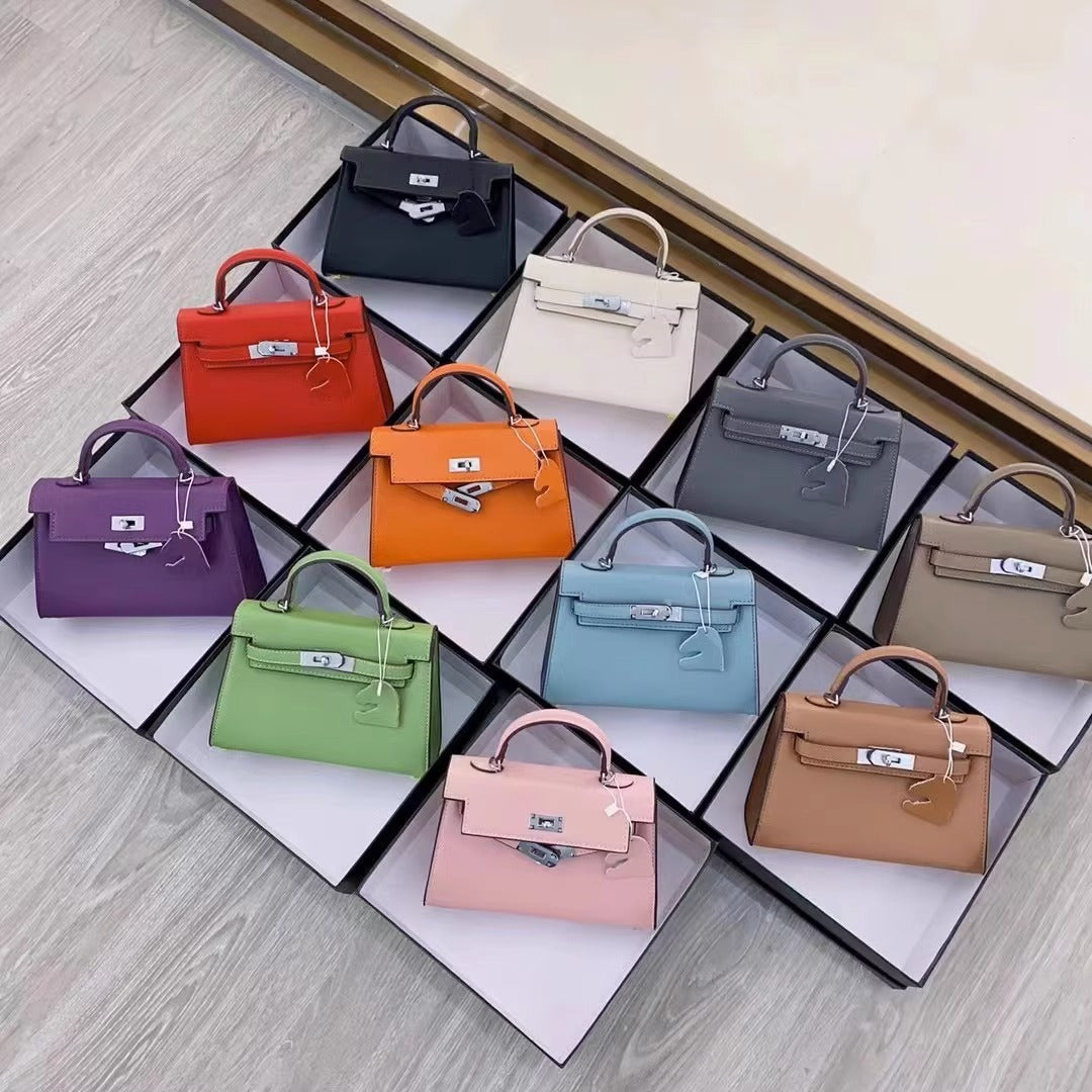 Women's Trendy Genuine Leather Fashionable Kelly Handbags