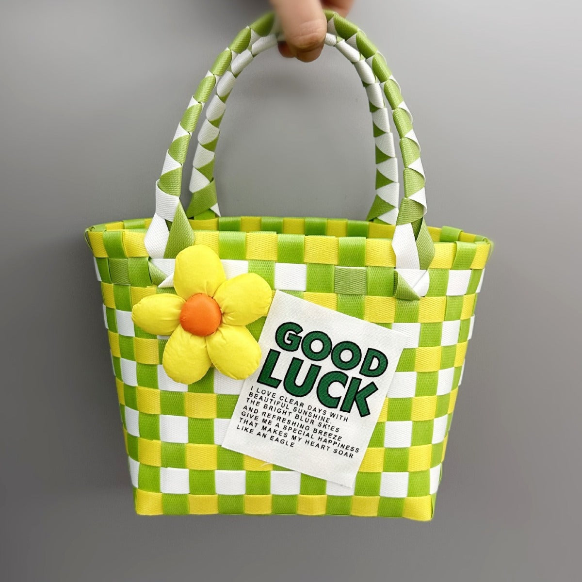 Woven Vegetable Basket With Hand Gift Handbags