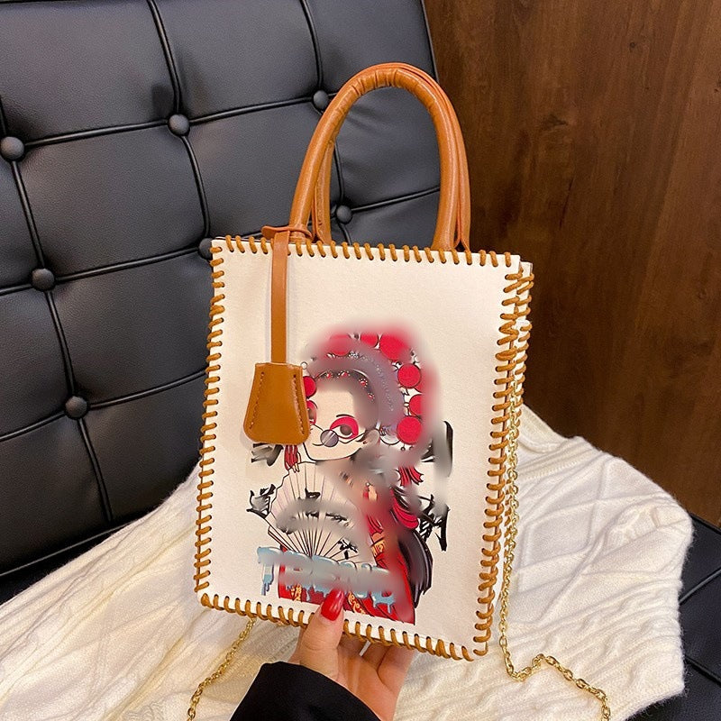Woven Fashion Printed Handmade Material National Crossbody Bags