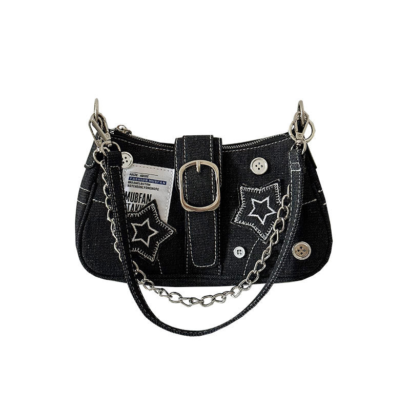Denim Underarm Fashion Trend Design Selenodont Shoulder Bags