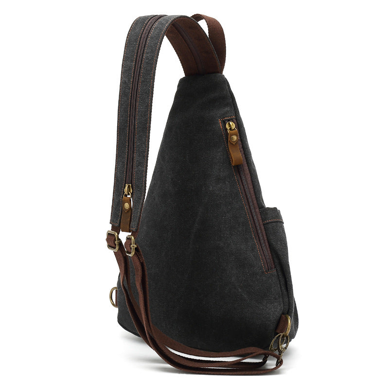 Creative Men's Canvas Large Capacity Multifunctional Men's Chest Bags