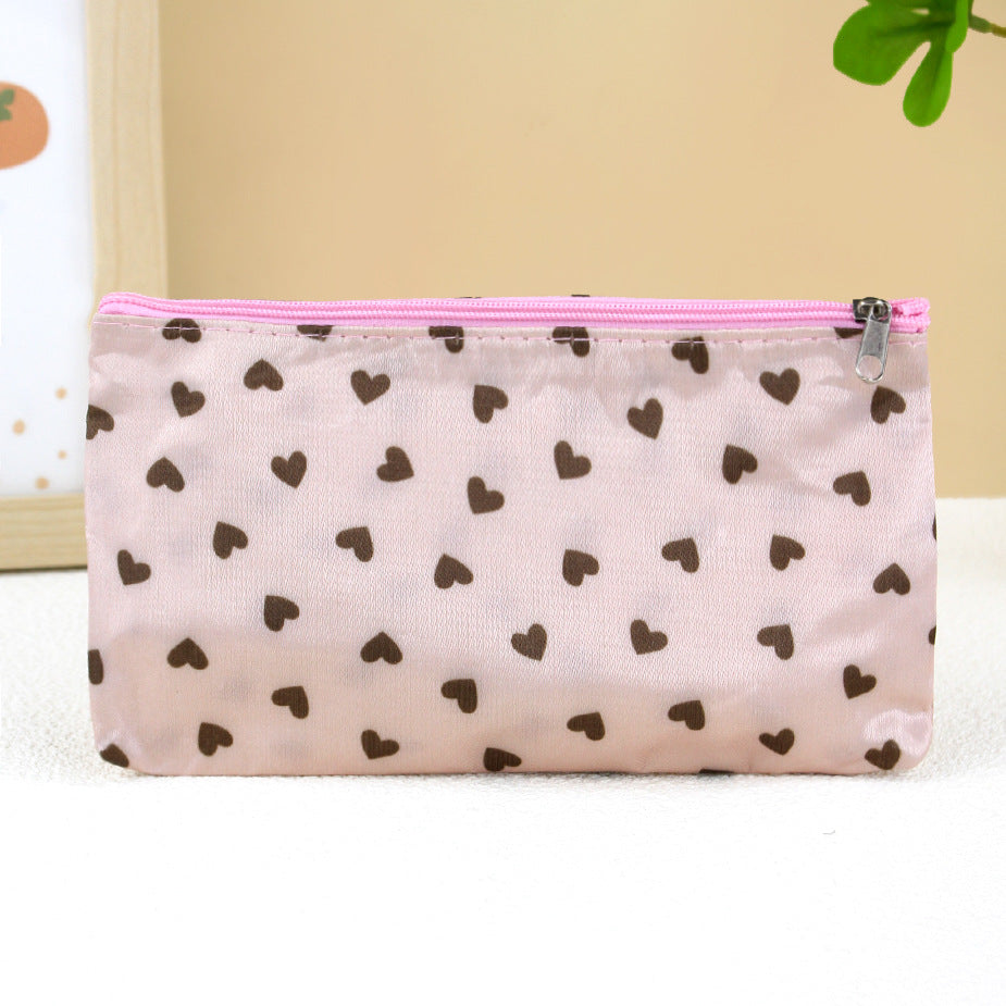 Beautiful Horizontal Storage Letter Jacquard Hand Cosmetic Bags