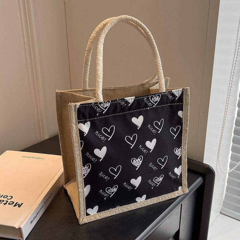Korean Style Canvas Summer Hand Carrying Handbags