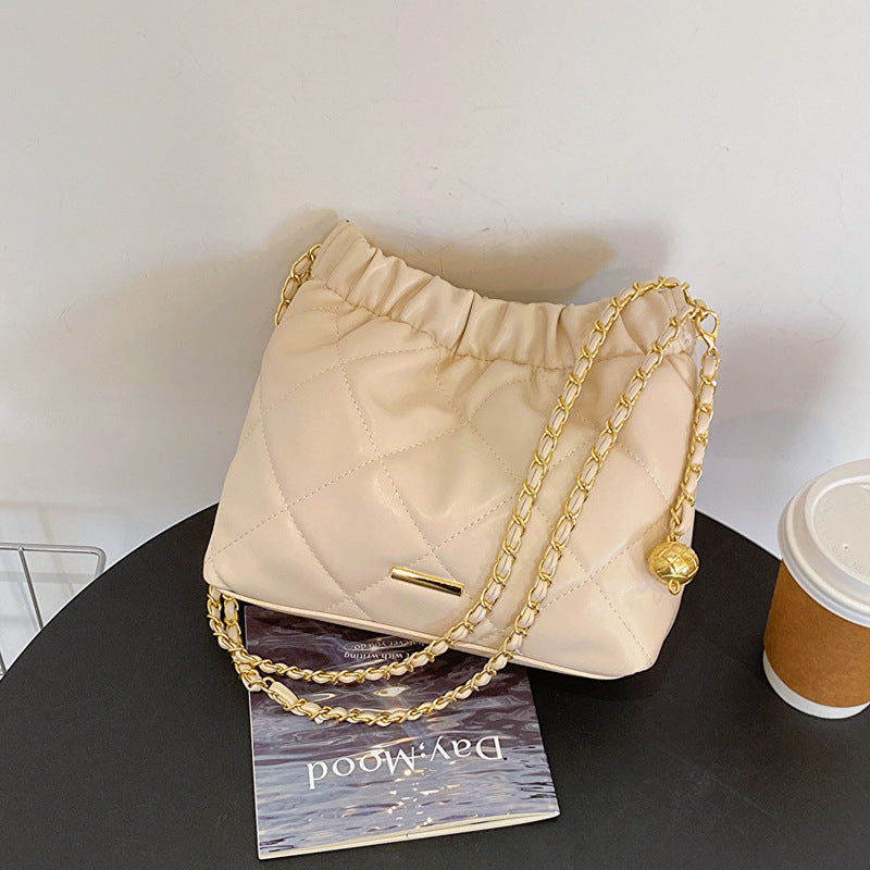 Women's Popular Summer Fashion Rhombus Commuter Solid Shoulder Bags