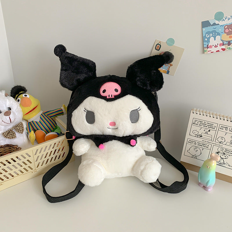 Style Soft Cute Cartoon Doll Dog Backpacks