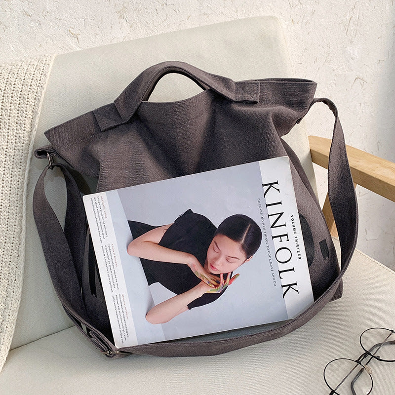 Female Cloth College Class Style Artistic Simple Shoulder Bags