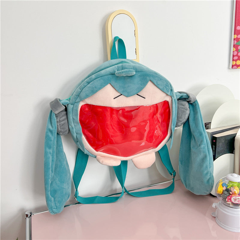 Cute Two-dimensional Green For Cartoon Doll Crossbody Bags