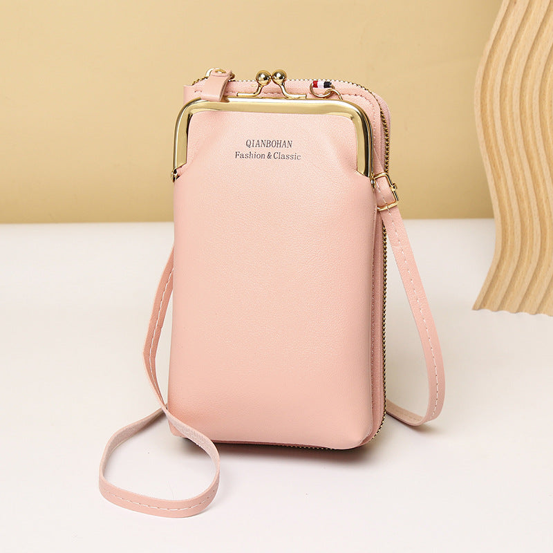 Women's Vertical Model In Shape Leather Integrated Phone Bags