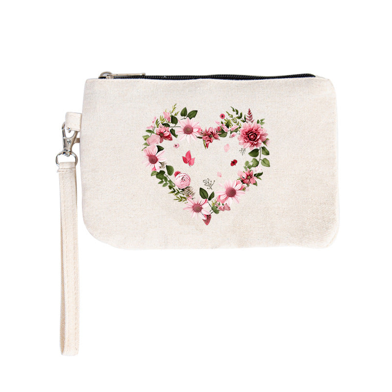 Canvas Printing Hand Portable Mobile Zipper Purses