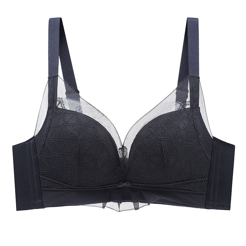 Women's Breast Push Up Breathable Flat Chest Lingerie Sets