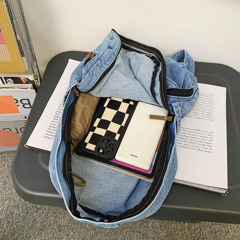 Women's Large Capacity Denim Fashion Style Backpacks