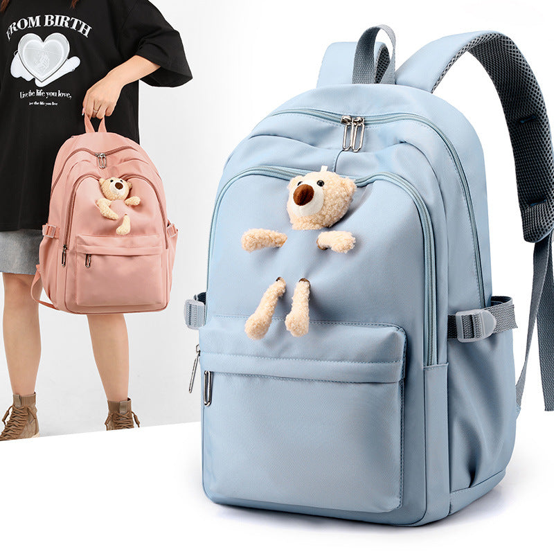 Women's Preppy Simple Large Capacity Versatile Early Backpacks
