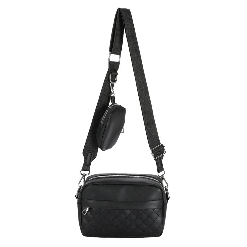 Women's Underarm Simple Texture Embroidery Thread Diamond Shoulder Bags