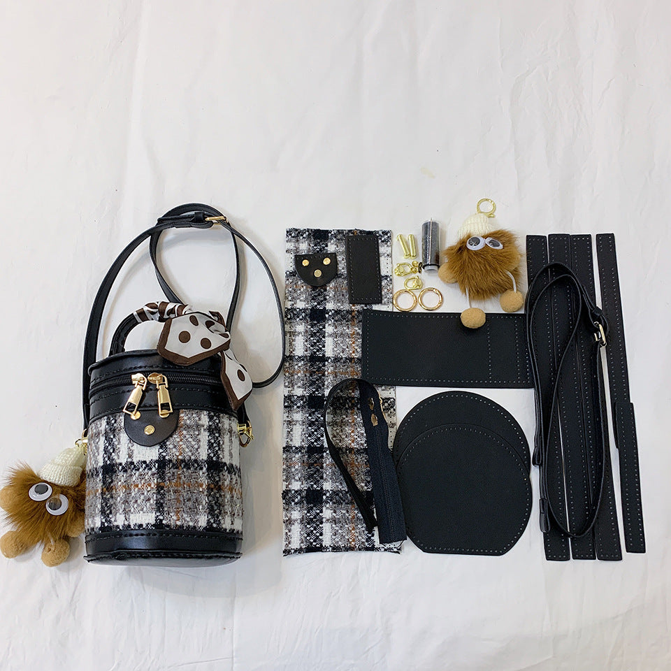 Material Rhombus Portable Homemade Fashion Western Style Bags
