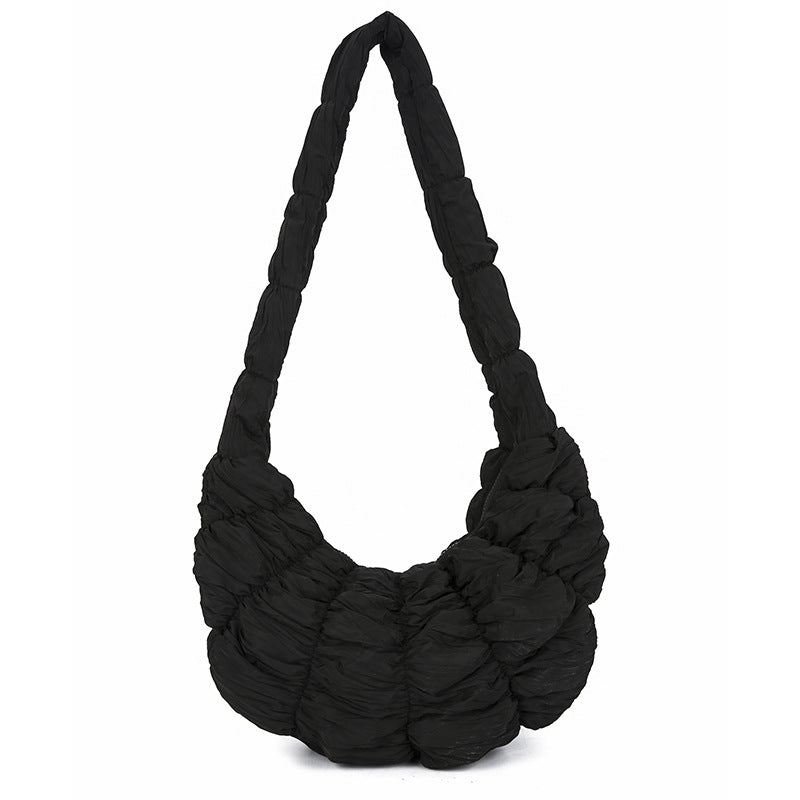 Women's Korean Style Kosong Croissant Large Cloud Crossbody Bags