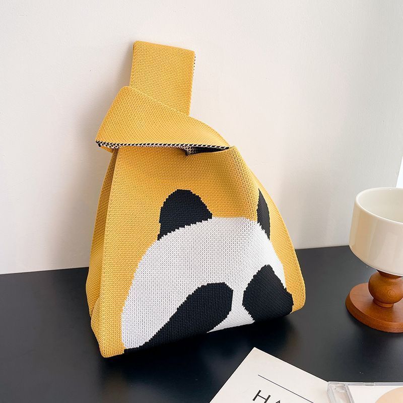 Treasure Series Panda Knitted Cute Souvenir Handbags