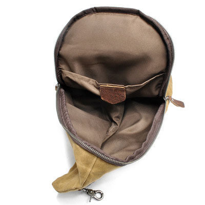 Men's Waterproof Batik Fabric Retro Canvas Dumpling Men's Chest Bags