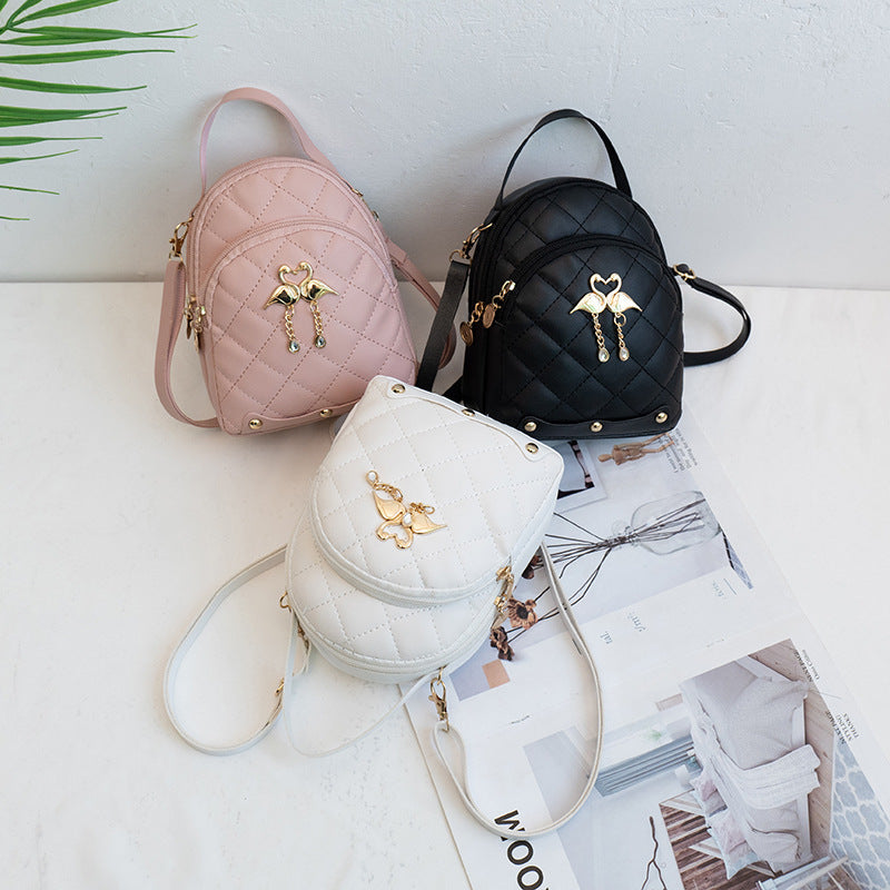 Charming Women's Pretty Rhombus Double Swan Backpacks