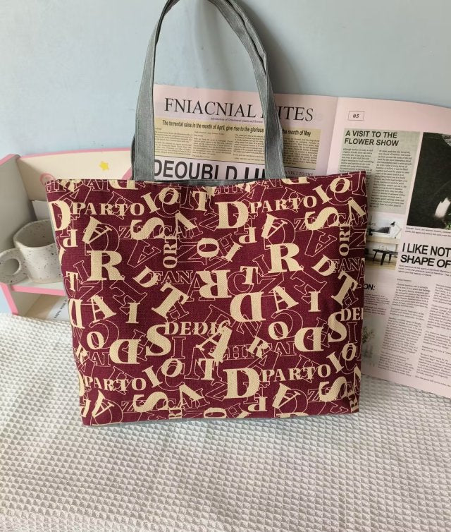 Women's Classy Canvas Large Capacity Printed Shoulder Bags