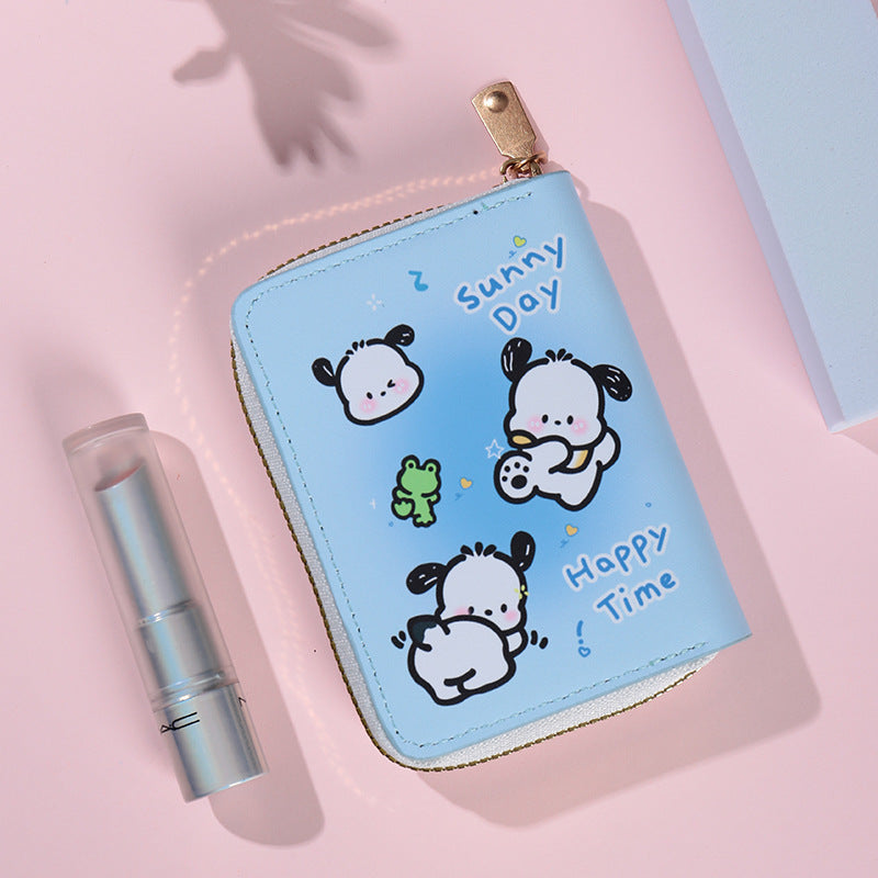 Cartoon Zipper Large Capacity Credit Cover Card Holder