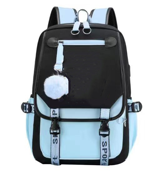 Men's Thermal Transfer Oxford Cloth Trendy Large Backpacks