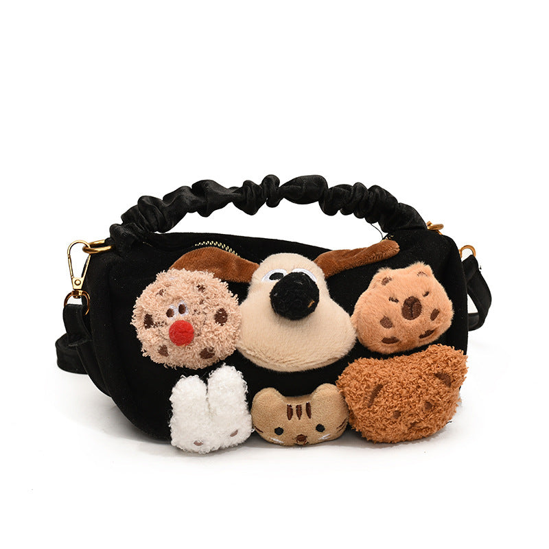 Women's Cute Fashion Doll Commuter Trendy Shoulder Bags