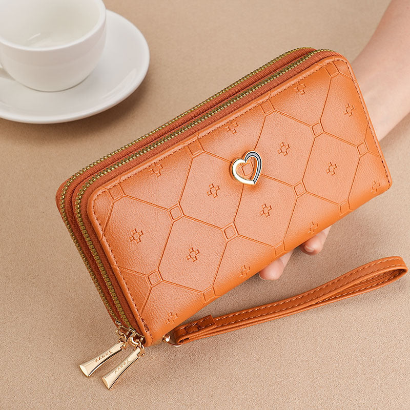 Charming Long Double Layer Zipper Fashion Ladies Wallets