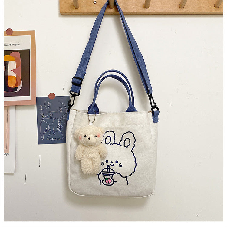 Cute Fashion Canvas Female Soft Large Crossbody Bags