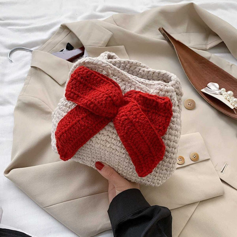Hand-woven Wool Handmade Strawberry For Girlfriend Crossbody Bags