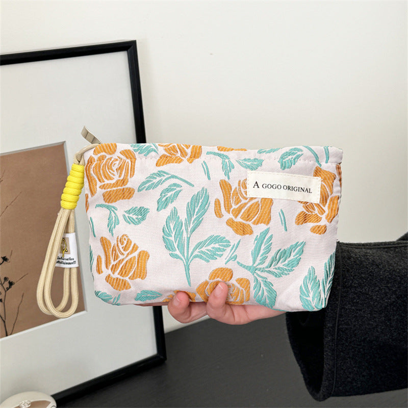 High-grade Rose Hand Pencil Mobile Storage Makeup Bag