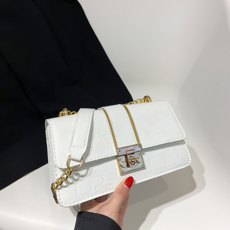 Underarm Korean Style Fashion Chain Trendy Texture Stone Crossbody Bags