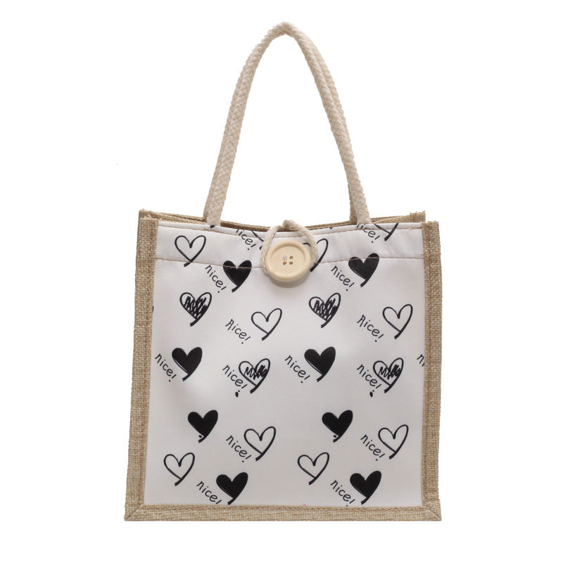 Korean Style Canvas Summer Hand Carrying Handbags