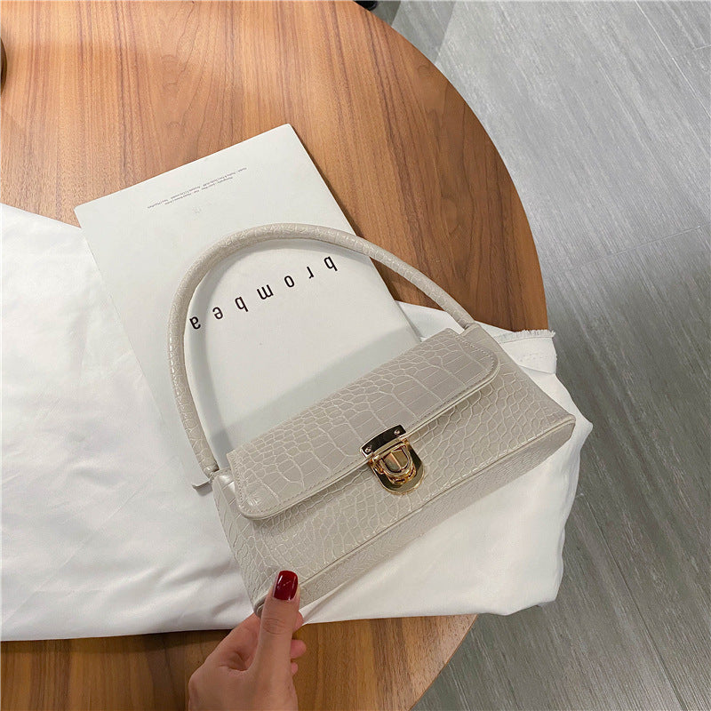 Women's Trendy Korean Style Stone Pattern Portable Shoulder Bags