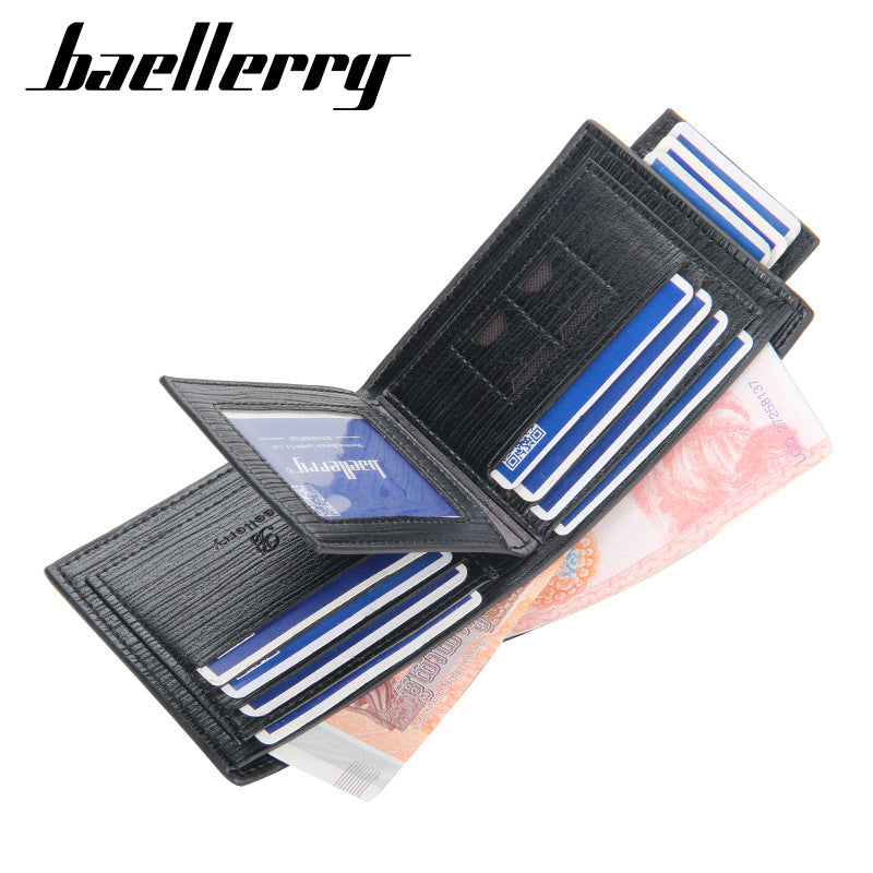 Attractive Men's Short Solid Color Striped Men's Wallets