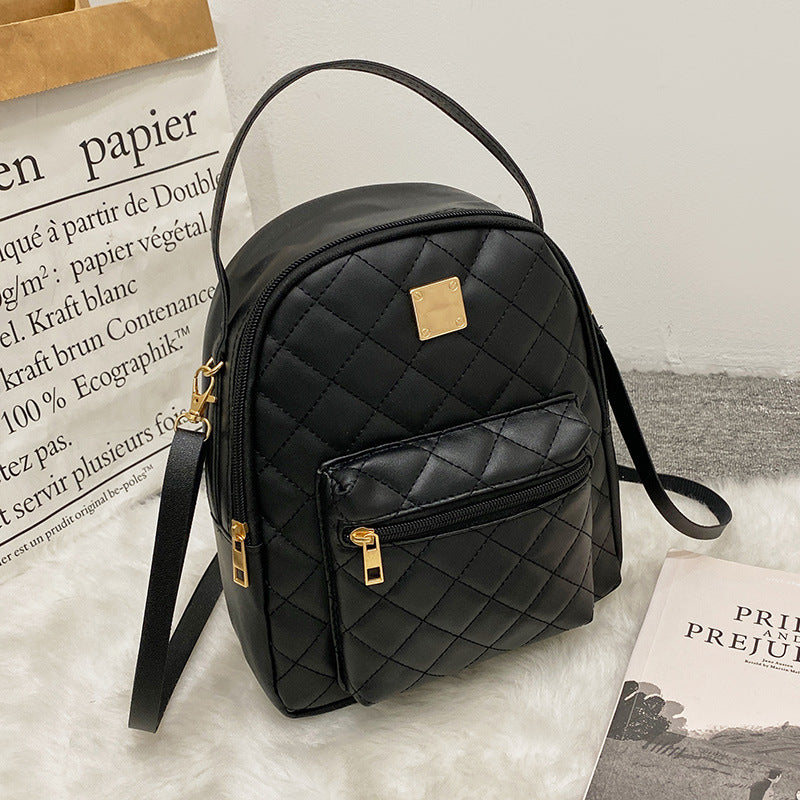 Elegant Women's Slouchy Rhombus Large Capacity Backpacks