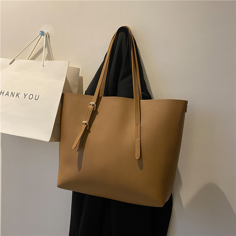 Large Female Fashion Texture Soft Leather Capacity Shoulder Bags