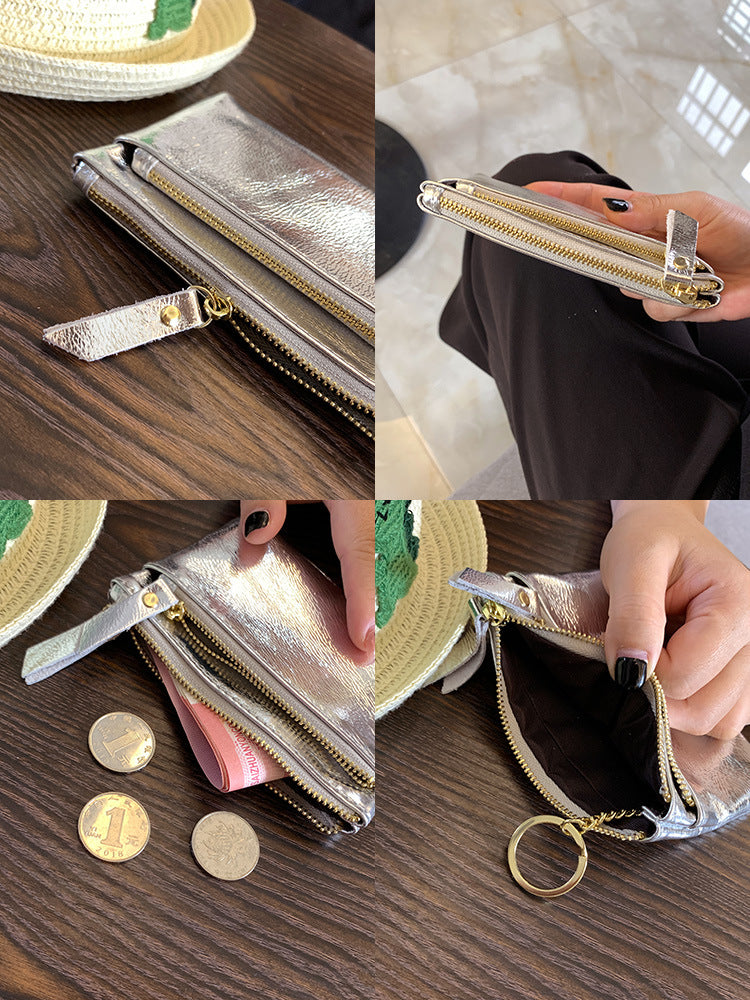 Women's Mini Cute Leather Zipper Multifunctional Coin Purses